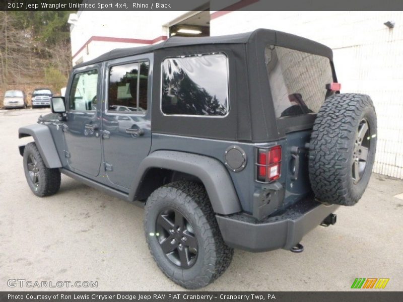 Rhino / Black 2017 Jeep Wrangler Unlimited Sport 4x4