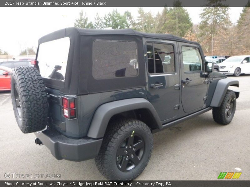 Rhino / Black 2017 Jeep Wrangler Unlimited Sport 4x4