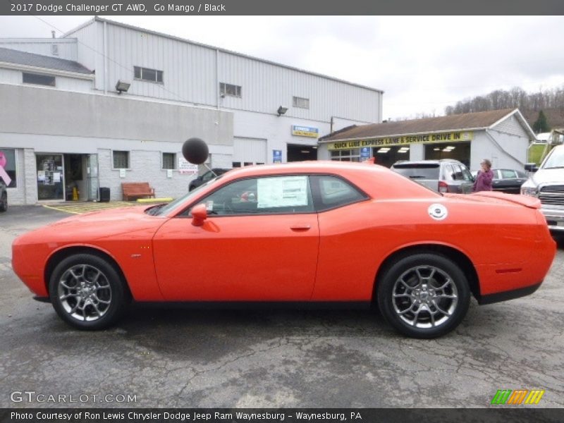 Go Mango / Black 2017 Dodge Challenger GT AWD
