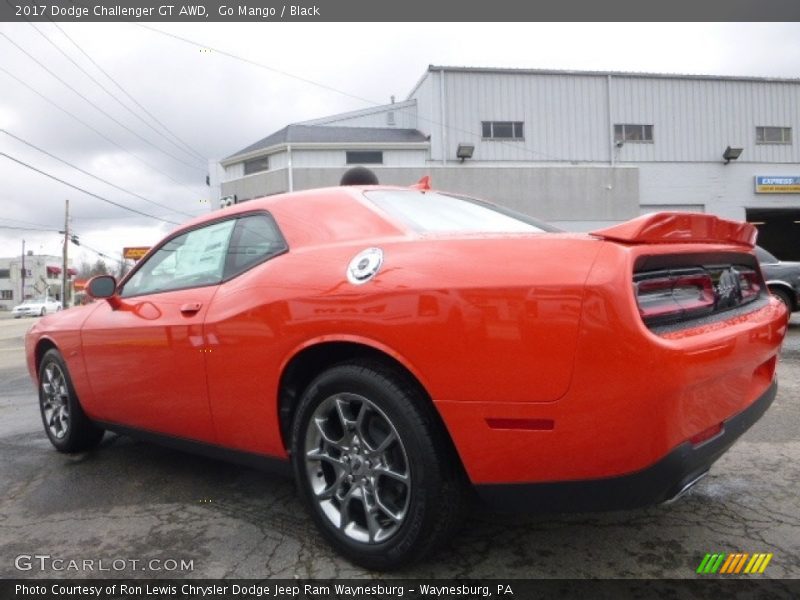 Go Mango / Black 2017 Dodge Challenger GT AWD