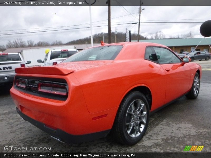 Go Mango / Black 2017 Dodge Challenger GT AWD