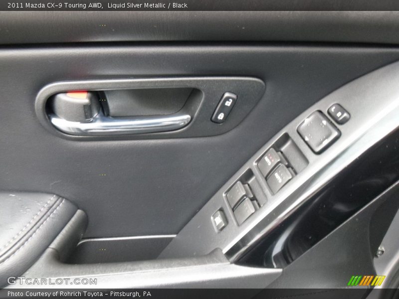 Liquid Silver Metallic / Black 2011 Mazda CX-9 Touring AWD