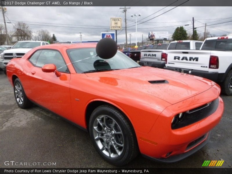 Go Mango / Black 2017 Dodge Challenger GT AWD