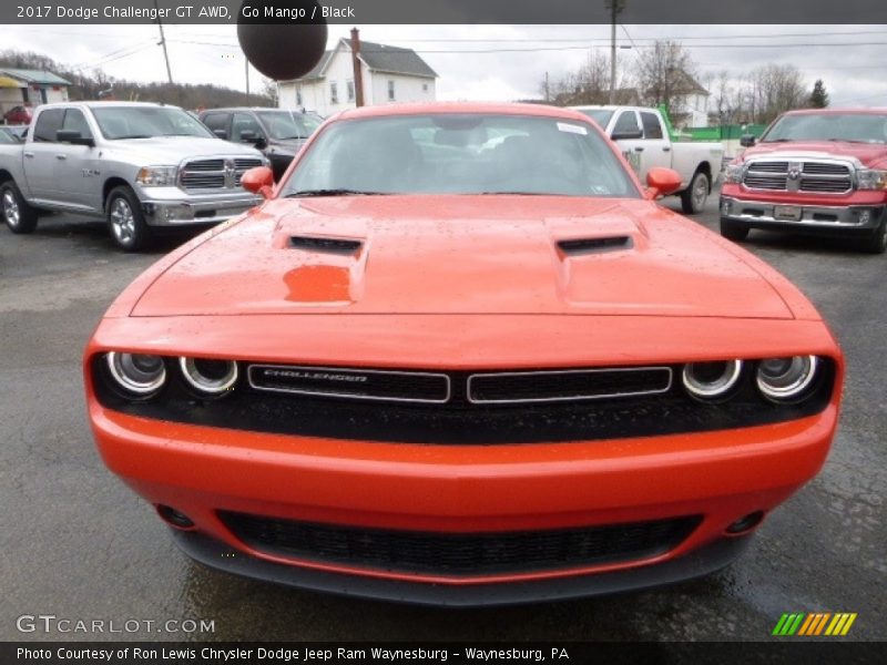Go Mango / Black 2017 Dodge Challenger GT AWD