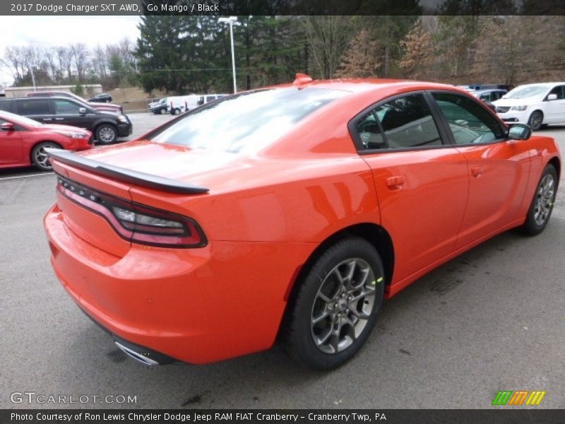 Go Mango / Black 2017 Dodge Charger SXT AWD