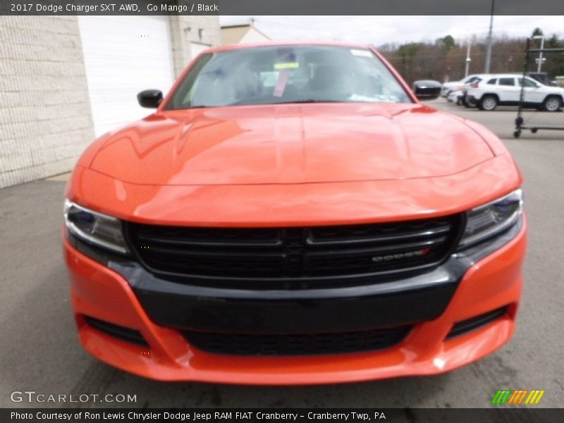 Go Mango / Black 2017 Dodge Charger SXT AWD