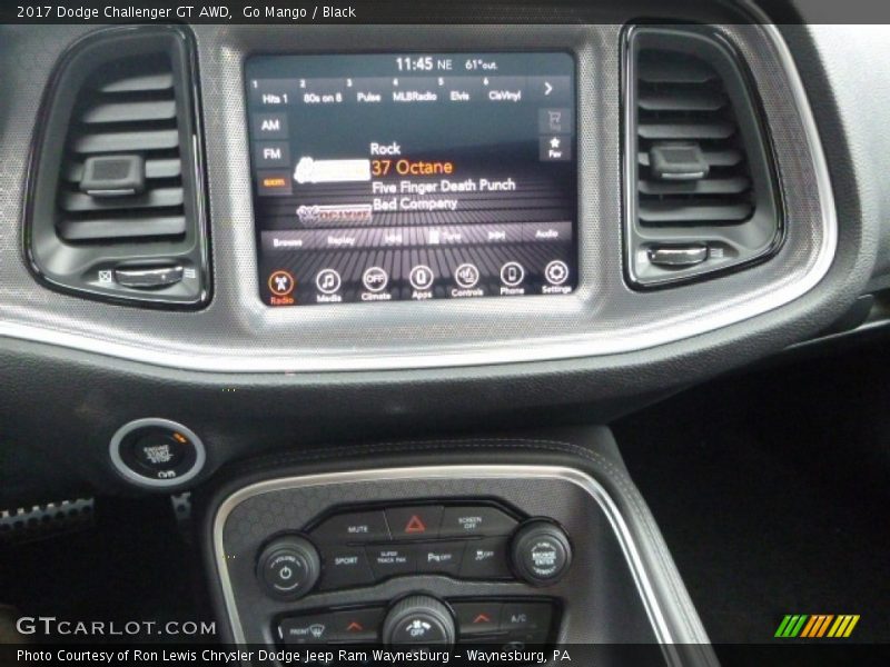 Go Mango / Black 2017 Dodge Challenger GT AWD