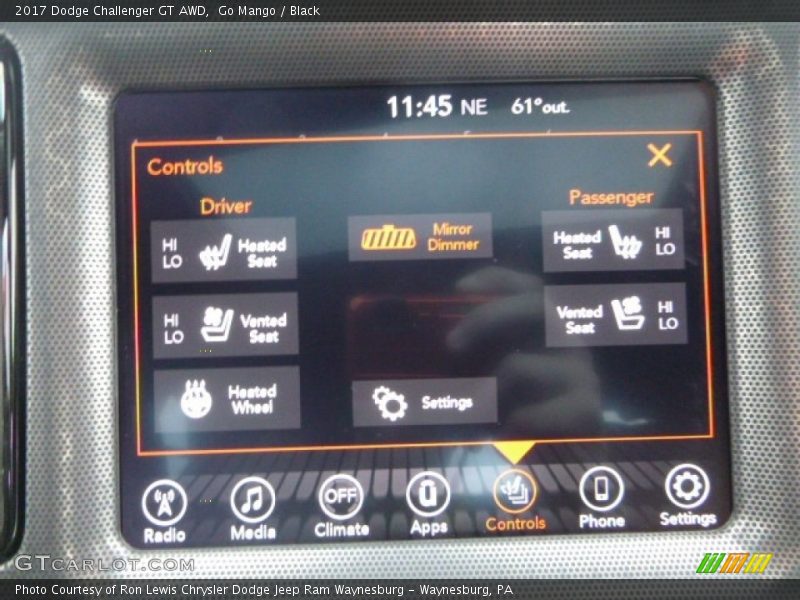 Go Mango / Black 2017 Dodge Challenger GT AWD