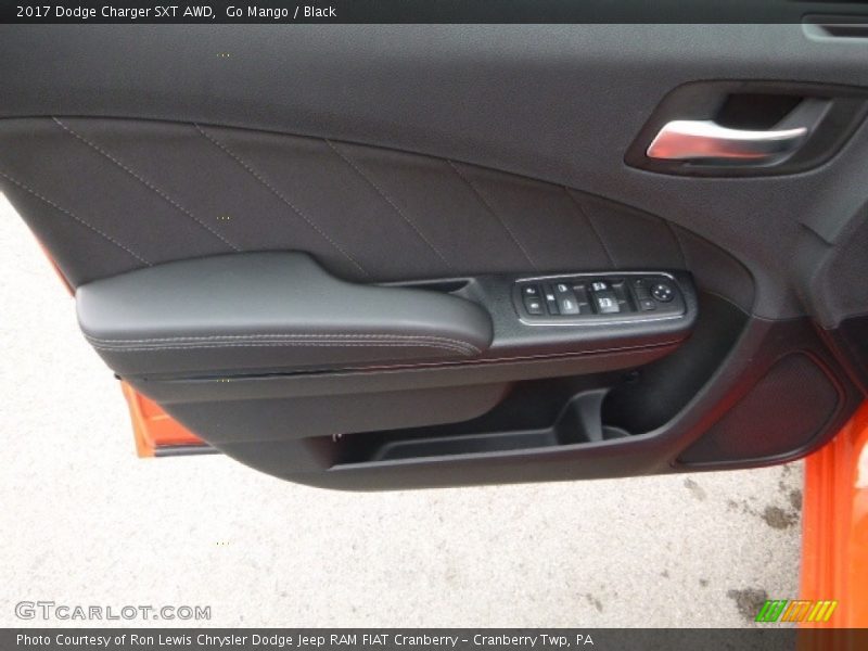 Go Mango / Black 2017 Dodge Charger SXT AWD