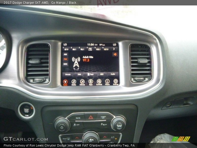 Go Mango / Black 2017 Dodge Charger SXT AWD