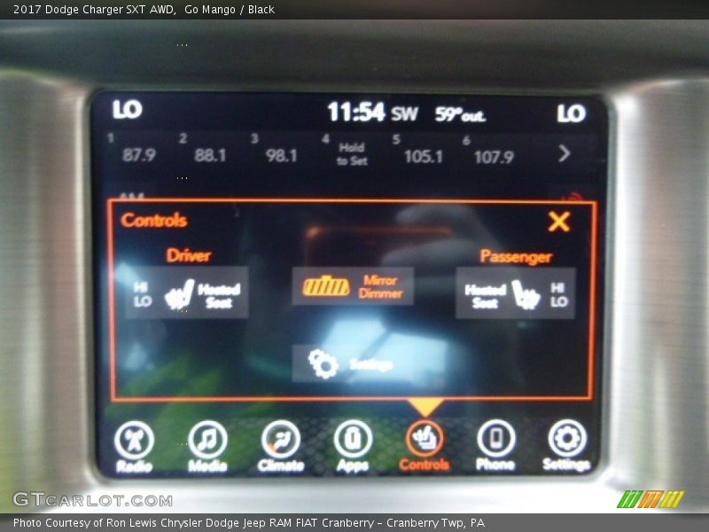 Go Mango / Black 2017 Dodge Charger SXT AWD