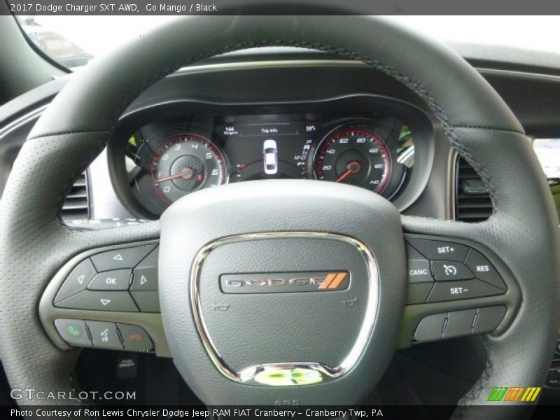 Go Mango / Black 2017 Dodge Charger SXT AWD