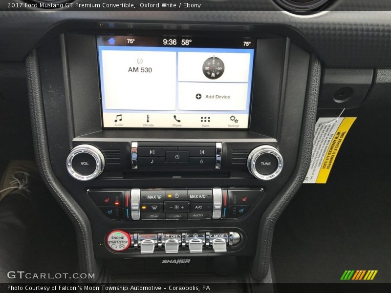 Oxford White / Ebony 2017 Ford Mustang GT Premium Convertible