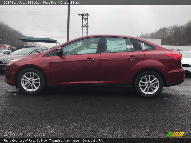 Ruby Red / Charcoal Black 2017 Ford Focus SE Sedan