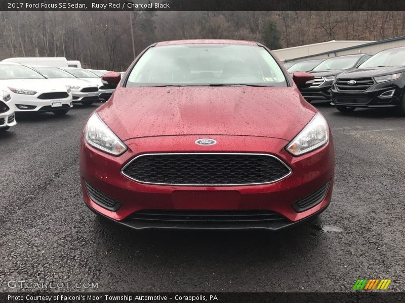 Ruby Red / Charcoal Black 2017 Ford Focus SE Sedan
