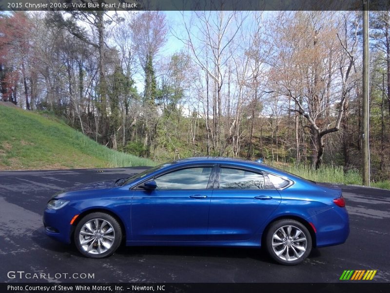 Vivid Blue Pearl / Black 2015 Chrysler 200 S