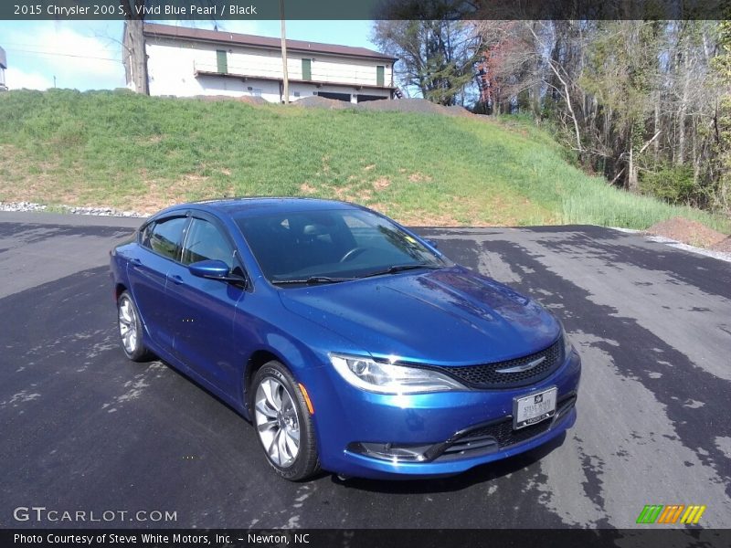 Vivid Blue Pearl / Black 2015 Chrysler 200 S