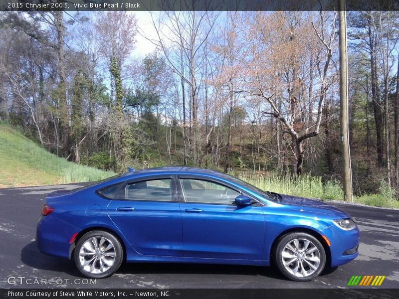 Vivid Blue Pearl / Black 2015 Chrysler 200 S