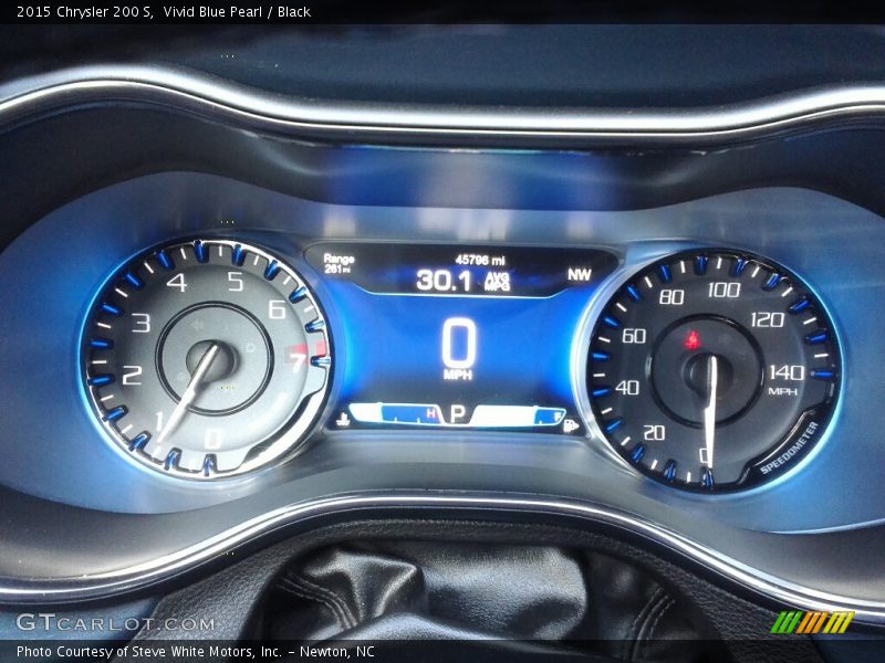 Vivid Blue Pearl / Black 2015 Chrysler 200 S