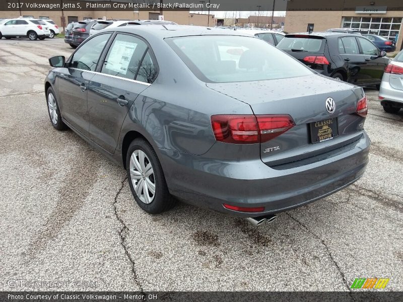 Platinum Gray Metallic / Black/Palladium Gray 2017 Volkswagen Jetta S