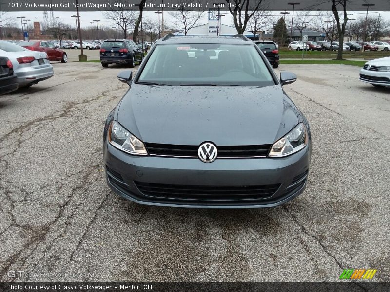 Platinum Gray Metallic / Titan Black 2017 Volkswagen Golf SportWagen S 4Motion