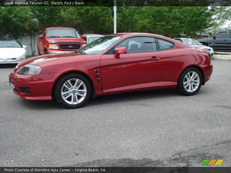 Electric Red / Black 2006 Hyundai Tiburon GS