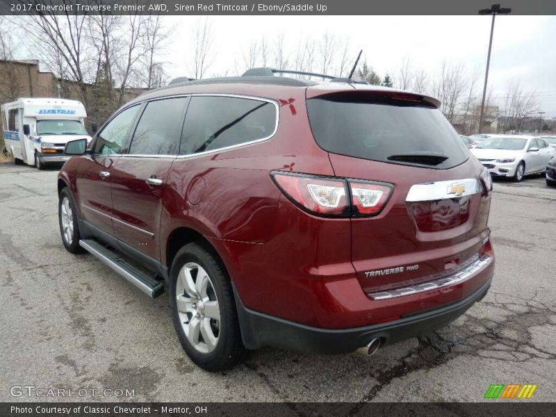 Siren Red Tintcoat / Ebony/Saddle Up 2017 Chevrolet Traverse Premier AWD