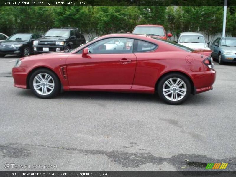 Electric Red / Black 2006 Hyundai Tiburon GS