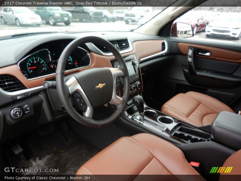 Siren Red Tintcoat / Ebony/Saddle Up 2017 Chevrolet Traverse Premier AWD