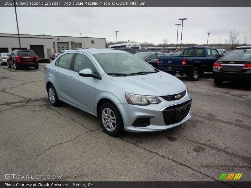 Arctic Blue Metallic / Jet Black/Dark Titanium 2017 Chevrolet Sonic LS Sedan