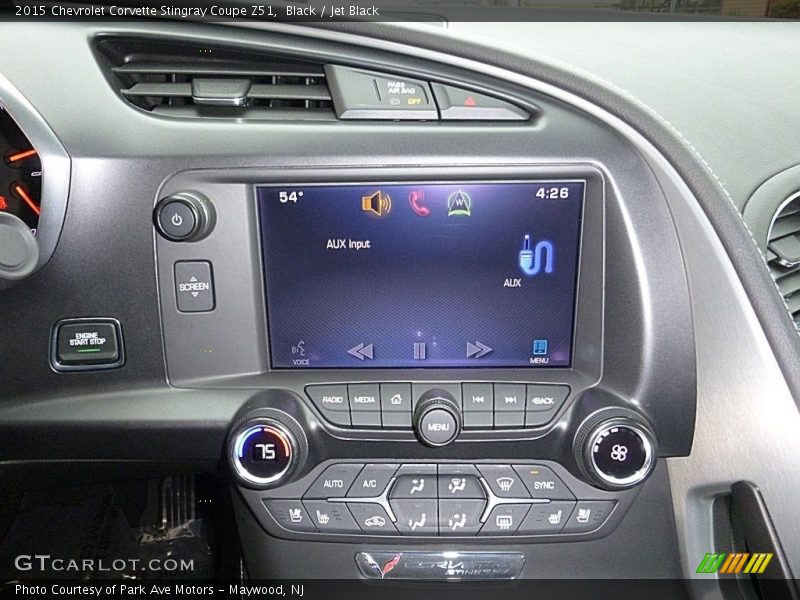 Controls of 2015 Corvette Stingray Coupe Z51