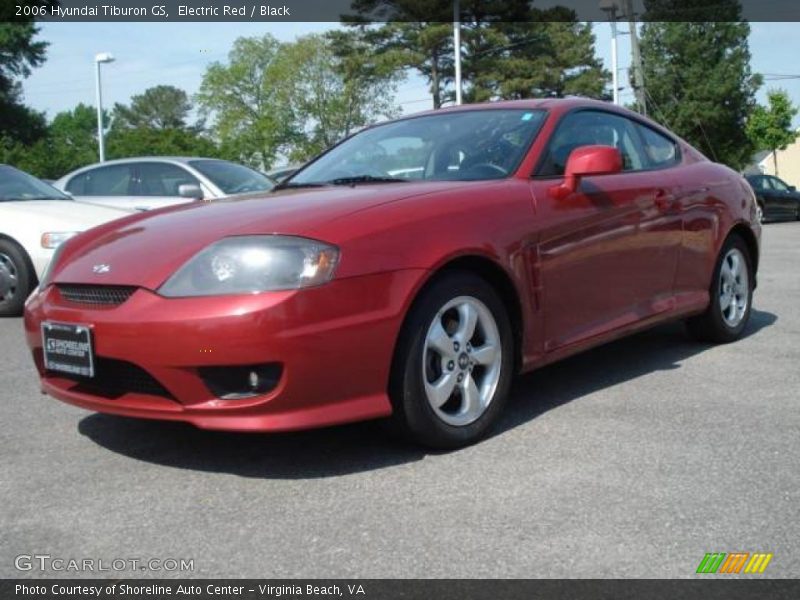 Electric Red / Black 2006 Hyundai Tiburon GS