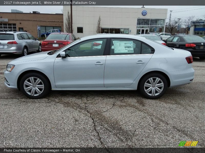 White Silver / Black/Palladium Gray 2017 Volkswagen Jetta S