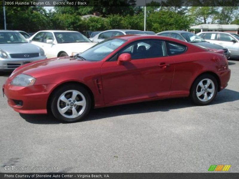 Electric Red / Black 2006 Hyundai Tiburon GS