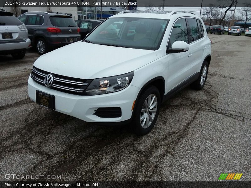 Pure White / Beige/Black 2017 Volkswagen Tiguan Wolfsburg 4MOTION