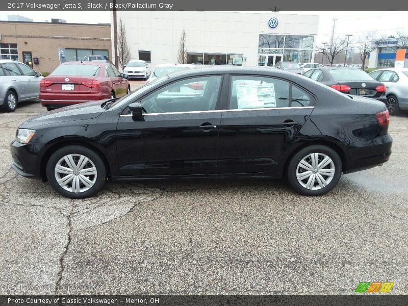 Black / Black/Palladium Gray 2017 Volkswagen Jetta S