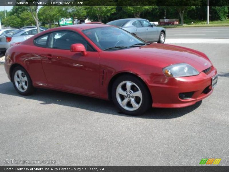 Electric Red / Black 2006 Hyundai Tiburon GS
