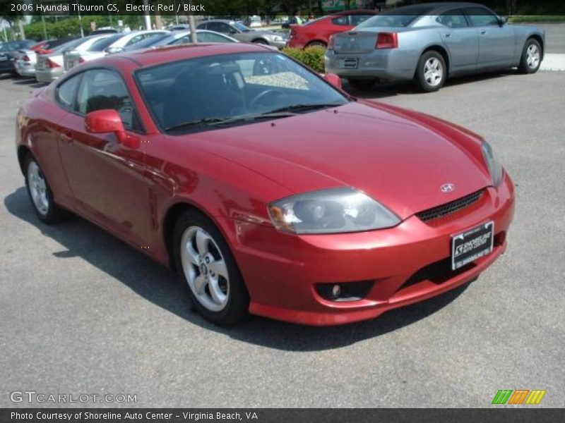 Electric Red / Black 2006 Hyundai Tiburon GS