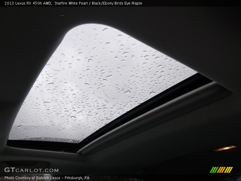Starfire White Pearl / Black/Ebony Birds Eye Maple 2013 Lexus RX 450h AWD