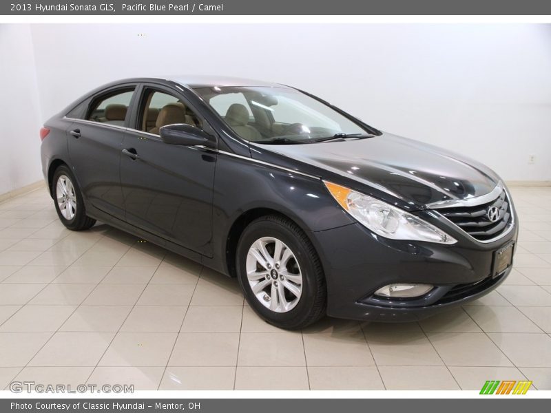 Pacific Blue Pearl / Camel 2013 Hyundai Sonata GLS