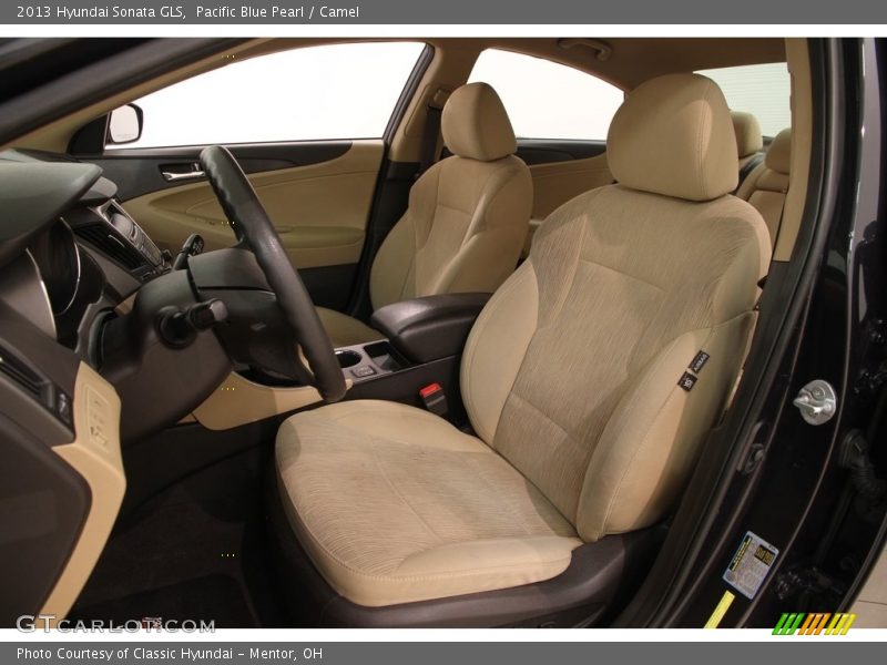 Pacific Blue Pearl / Camel 2013 Hyundai Sonata GLS