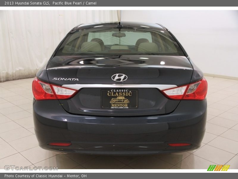 Pacific Blue Pearl / Camel 2013 Hyundai Sonata GLS
