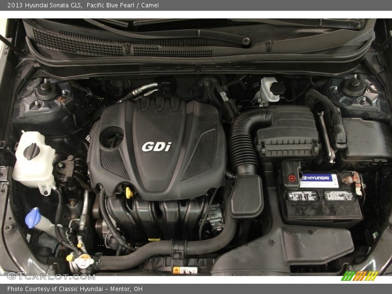 Pacific Blue Pearl / Camel 2013 Hyundai Sonata GLS