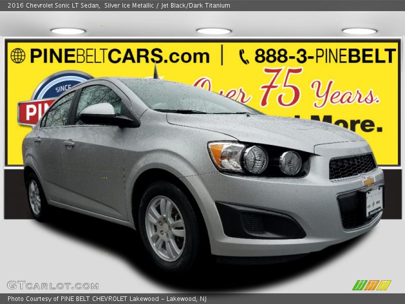 Silver Ice Metallic / Jet Black/Dark Titanium 2016 Chevrolet Sonic LT Sedan