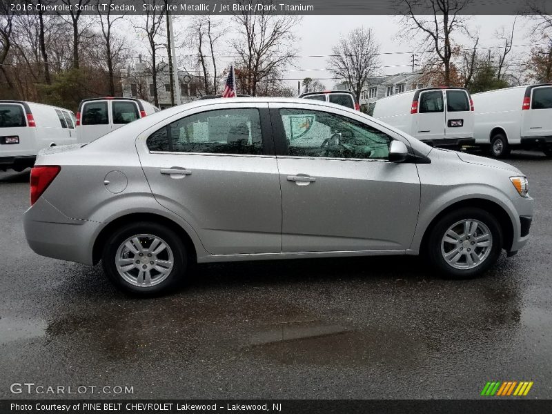 Silver Ice Metallic / Jet Black/Dark Titanium 2016 Chevrolet Sonic LT Sedan