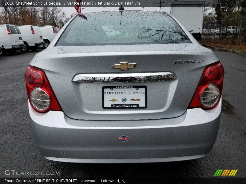 Silver Ice Metallic / Jet Black/Dark Titanium 2016 Chevrolet Sonic LT Sedan