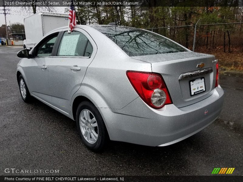 Silver Ice Metallic / Jet Black/Dark Titanium 2016 Chevrolet Sonic LT Sedan