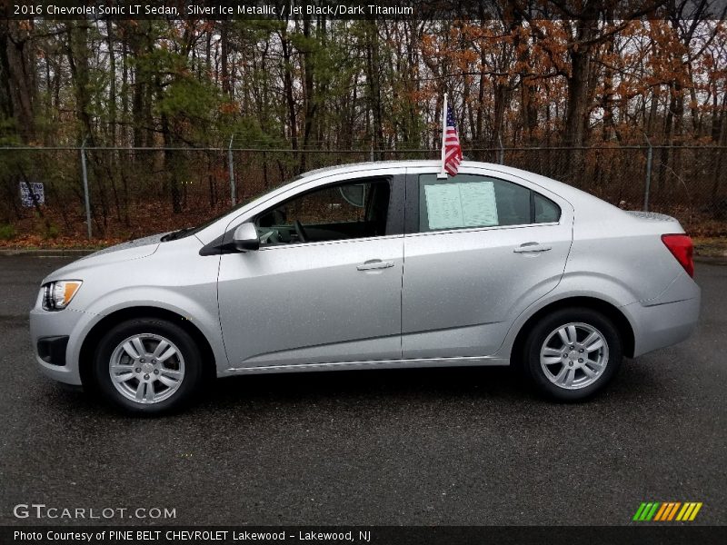 Silver Ice Metallic / Jet Black/Dark Titanium 2016 Chevrolet Sonic LT Sedan