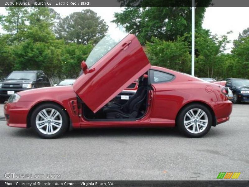 Electric Red / Black 2006 Hyundai Tiburon GS