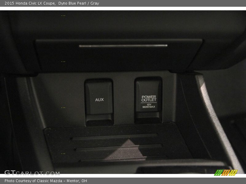 Dyno Blue Pearl / Gray 2015 Honda Civic LX Coupe